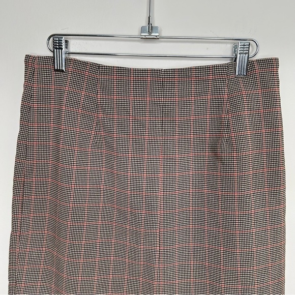 Simons Mini Pencil  Skirt Mini Houndstooth Red Yellow Black Size 8 - Picture 9 of 10